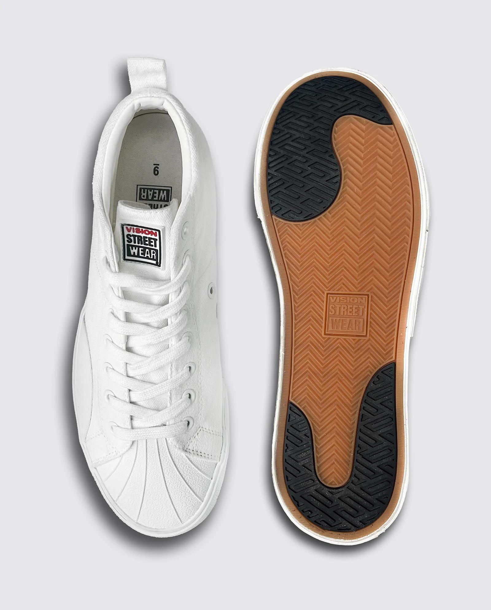 CANVAS HIGH TOP SNEAKERS - WHITE - Image 4