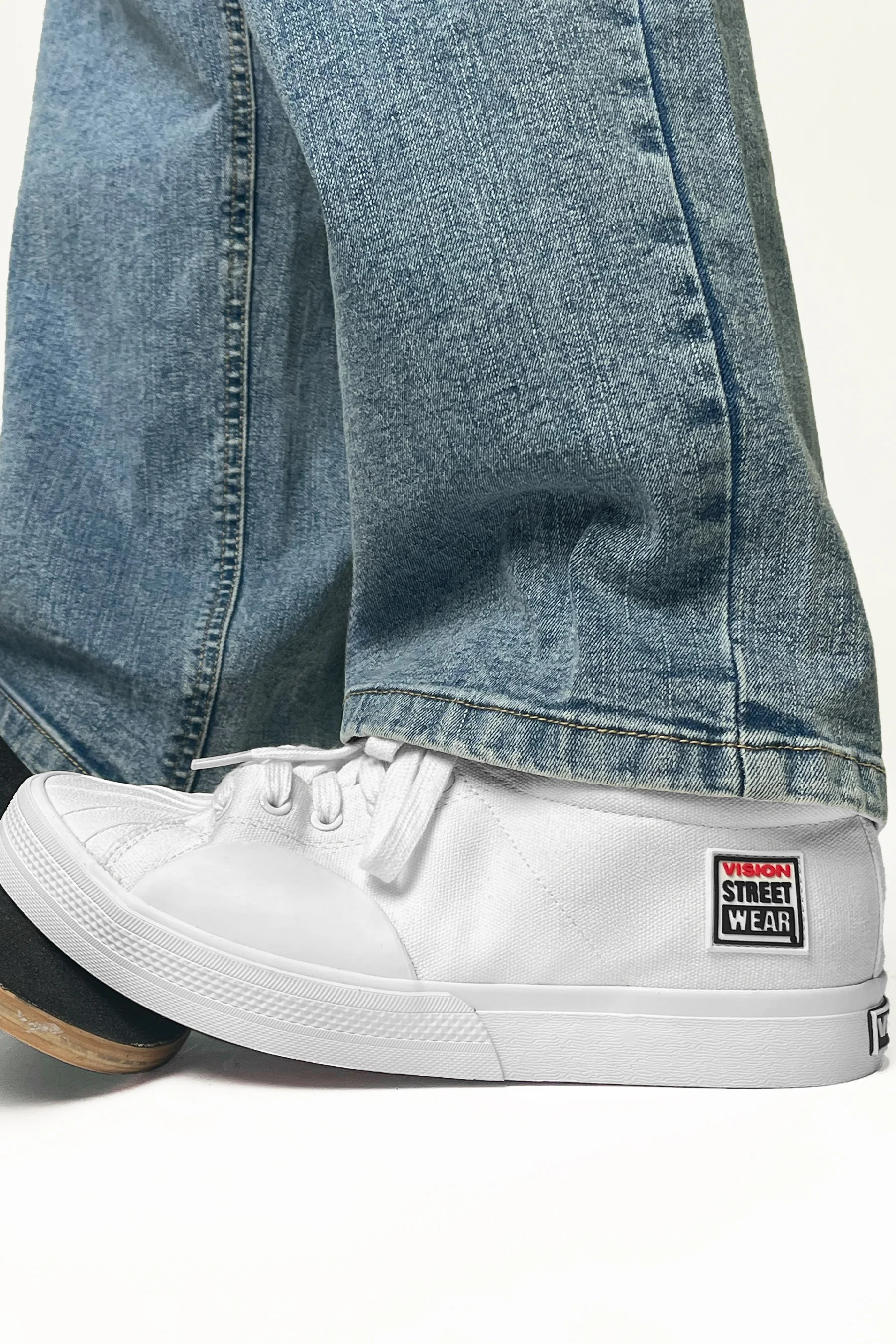CANVAS HIGH TOP SNEAKERS - WHITE - Image 7